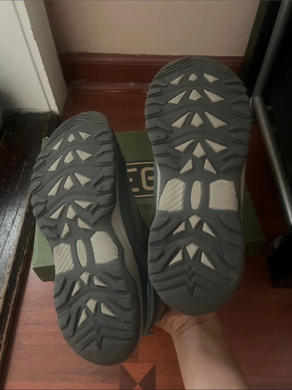 Keen Gray and Teal Kids' Hiking Boots